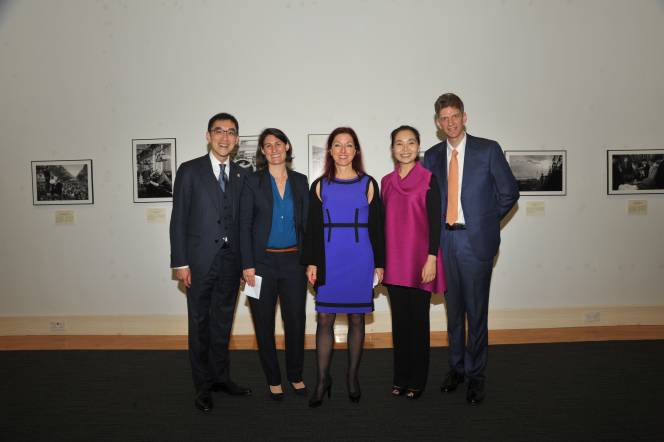 (From left) Mr Douglas So, Vice-President and Pro-Vice-Chancellor (Institutional Advancement), HKU; Dr Claudia Reinprecht, Consul General, Austrian Consulate General in Hong Kong and Macao;   Ms Hannah Lessing, Secretary General, National Fund of the Republic of Austria for Victims of National Socialism; Ms Wendy Gan, Director, Strategy Ltd and Non-Executive Director, Chinney Alliance Group Ltd; and Dr. Florian Knothe, Director of UMAG, HKU.